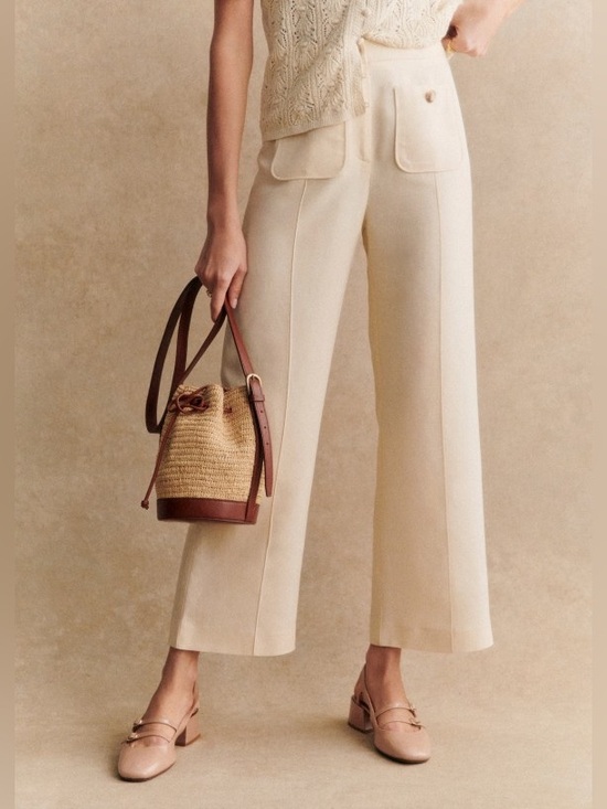 Sezane Pants - Sezane Emilio Trousers Wool 38